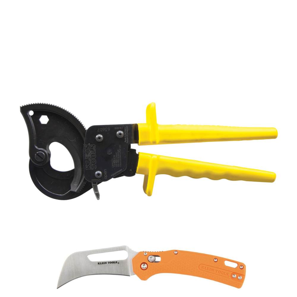 Klein Tools ACSR Cable Cutter with Free Skinning Knife from Columbia Safety